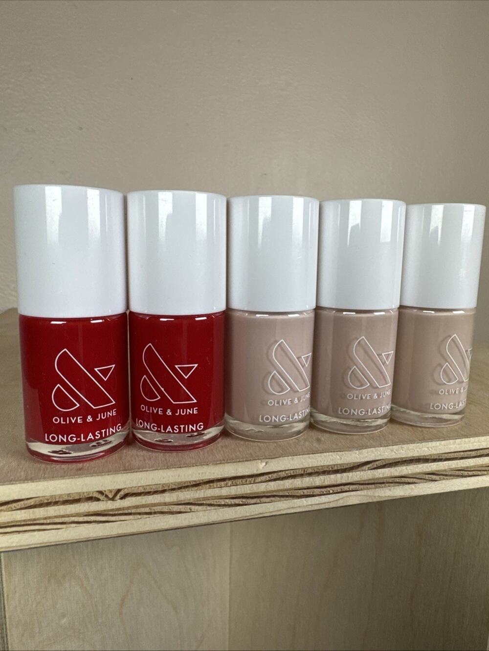 Olive & June Nail Polish 13. 5 Ml .46 Fl Oz Red Neutral Set Of 5 Lot 12